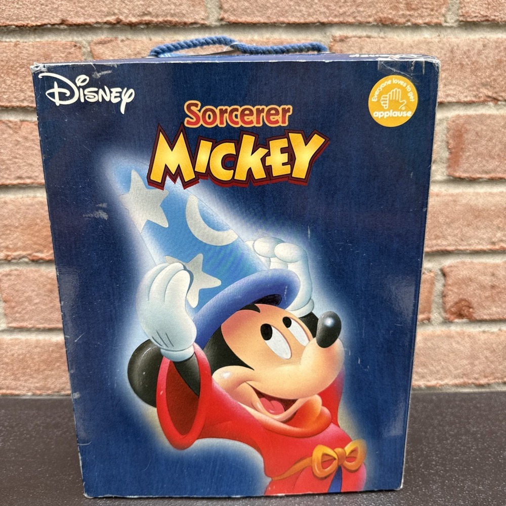 Sorcerer Mickey Mouse Applause Fantasia Plush 1990 VTG Box Tag Disney Doll Toy - Picture 6 of 12